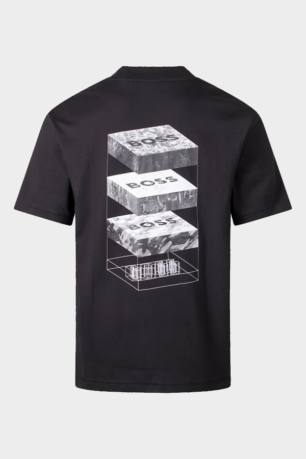 ΜΠΛΟΥΖΑ T-SHIRT BOSS - 001 ΜΑΥΡΟ